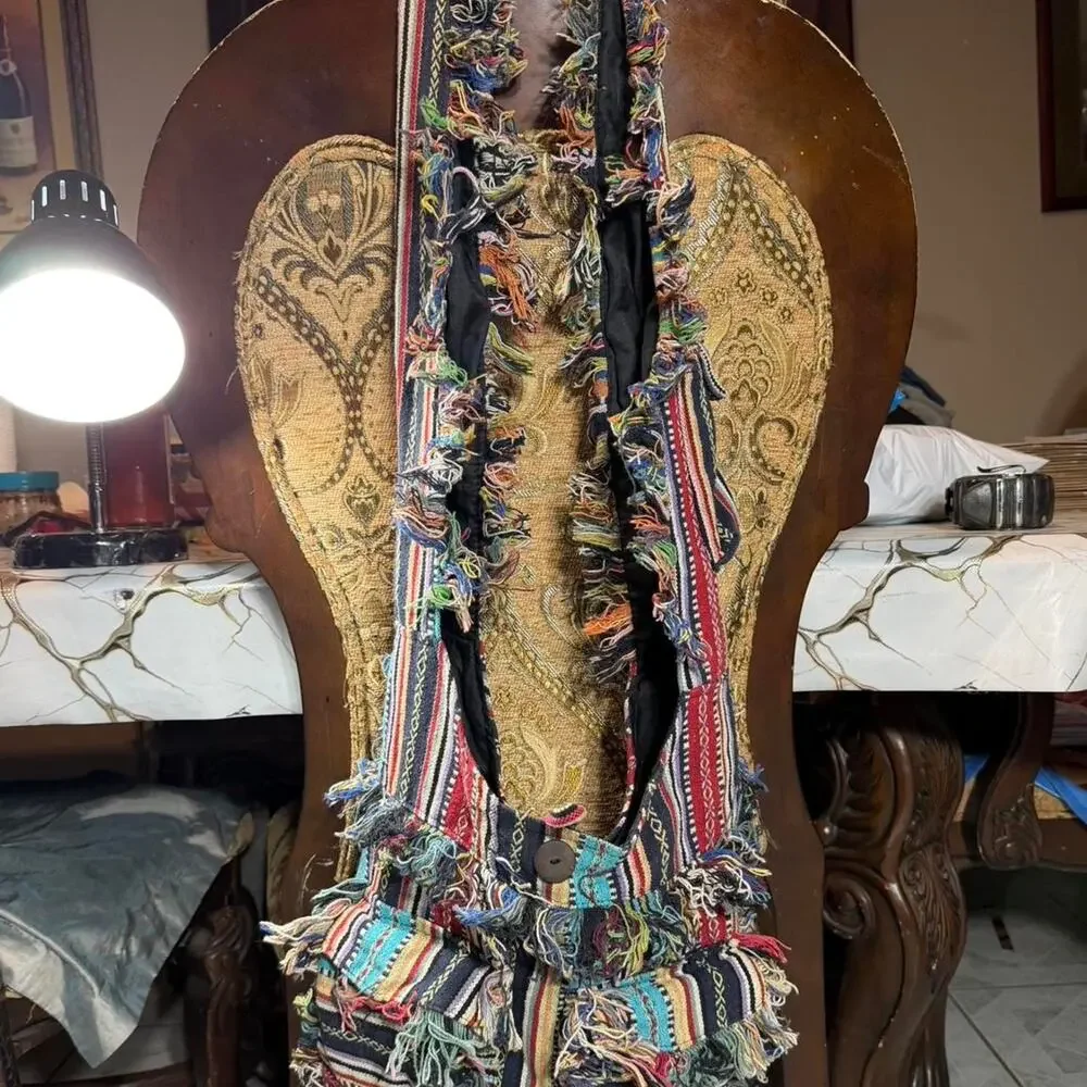 Multicoloured boho hippie style bag‎